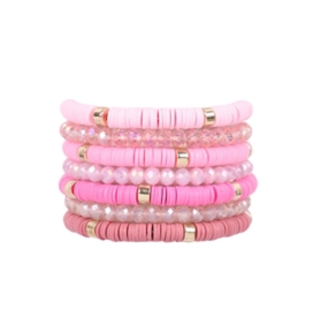 7 🎀 7 TIER BREAST CANCER AWARENESS CHARM BRACELETS🎀